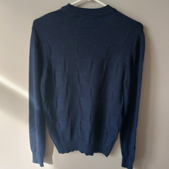 Ami merino wool fine knit sweater. Navy blue. Medium M - Picture 3 of 5